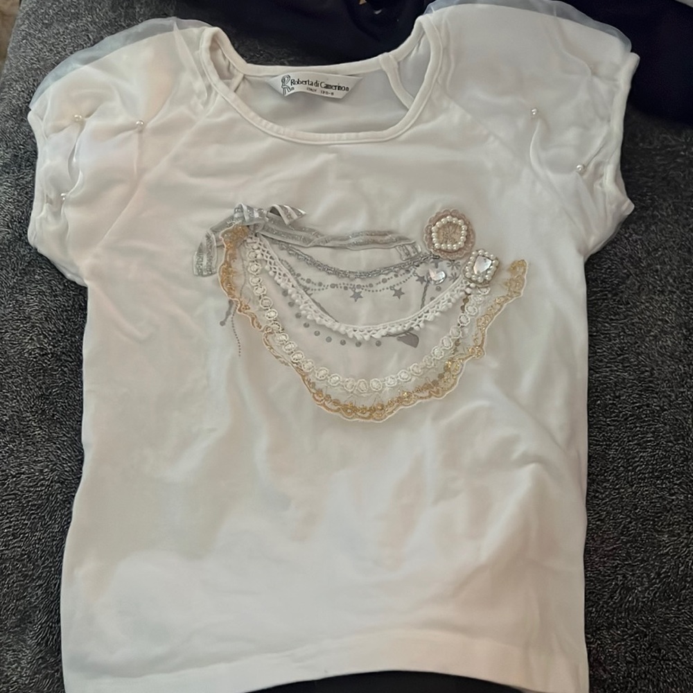 Roberta di Camerino ITALY 120-8 (is 5T) embellished blouse